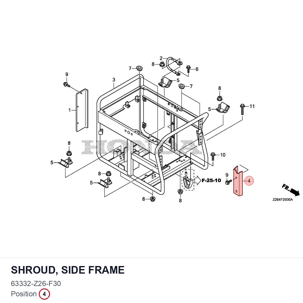 SHROUD, SIDE FRAME