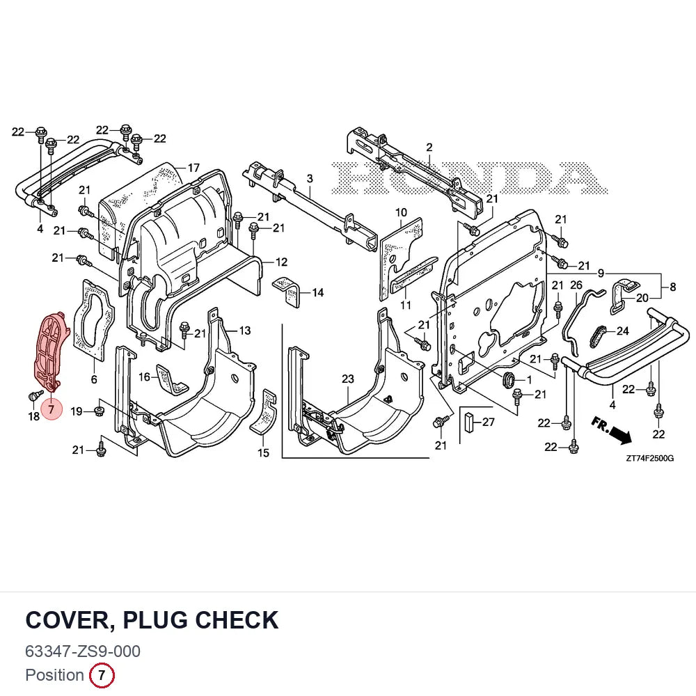 COVER, PLUG CHECK