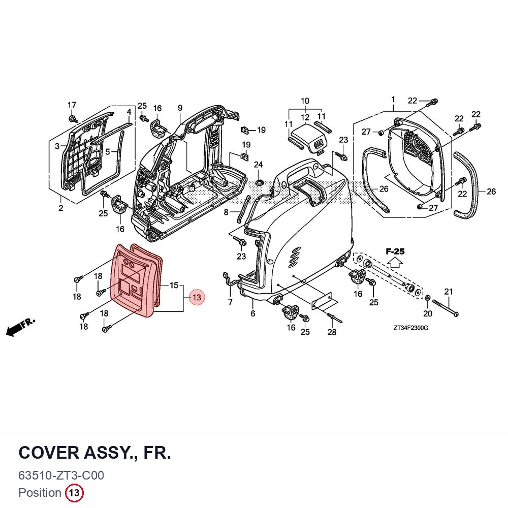 COVER ASSY., FR.