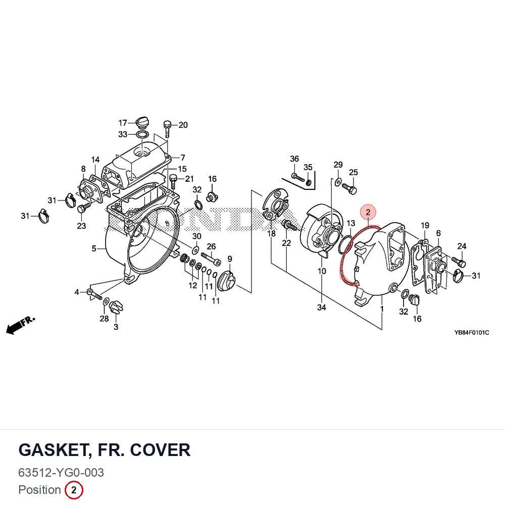 GASKET, FR. COVER