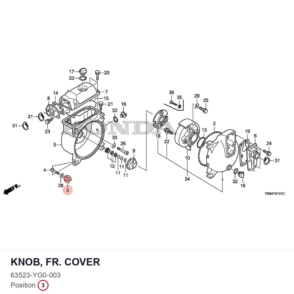 KNOB, FR. COVER