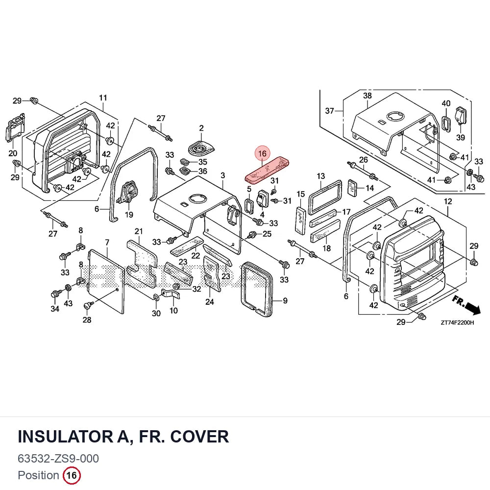 INSULATOR A, FR. COVER