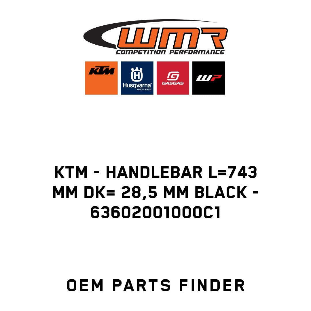 Handlebar L=743 mm Dk= 28,5 mm black