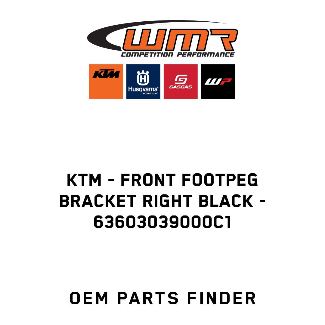 Front footpeg bracket right black