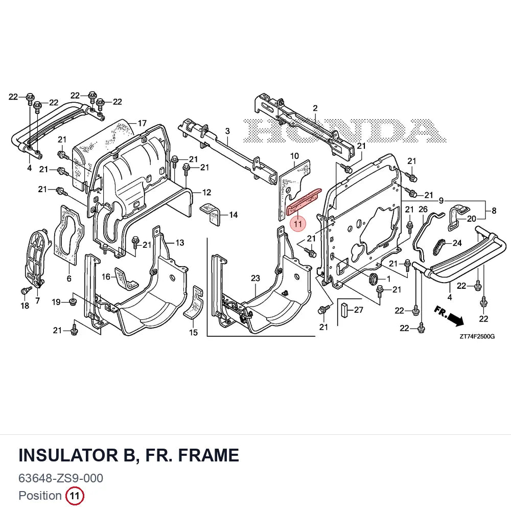INSULATOR B, FR. FRAME