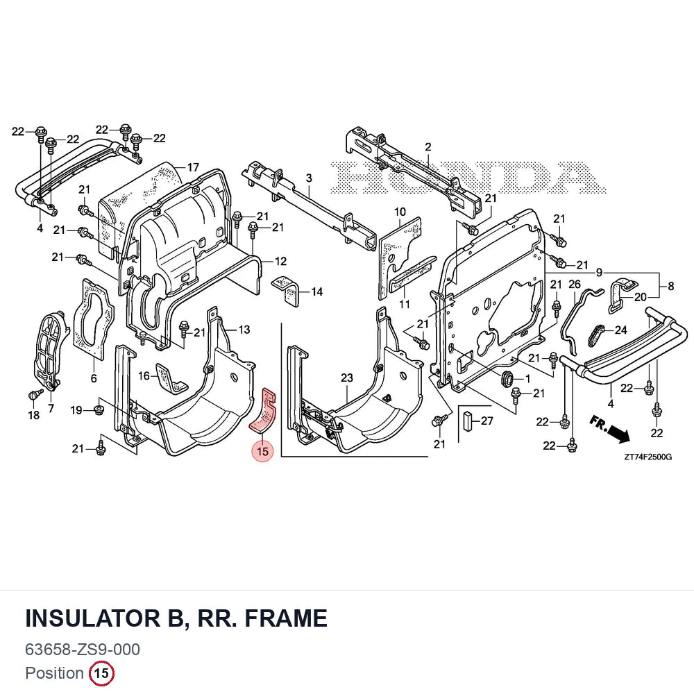 INSULATOR B, RR. FRAME