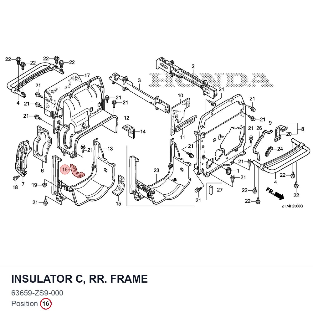 INSULATOR C, RR. FRAME