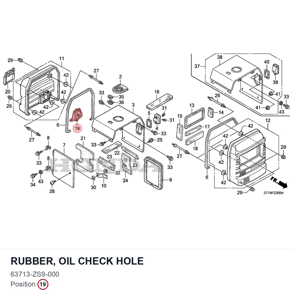 RUBBER, OIL CHECK HOLE