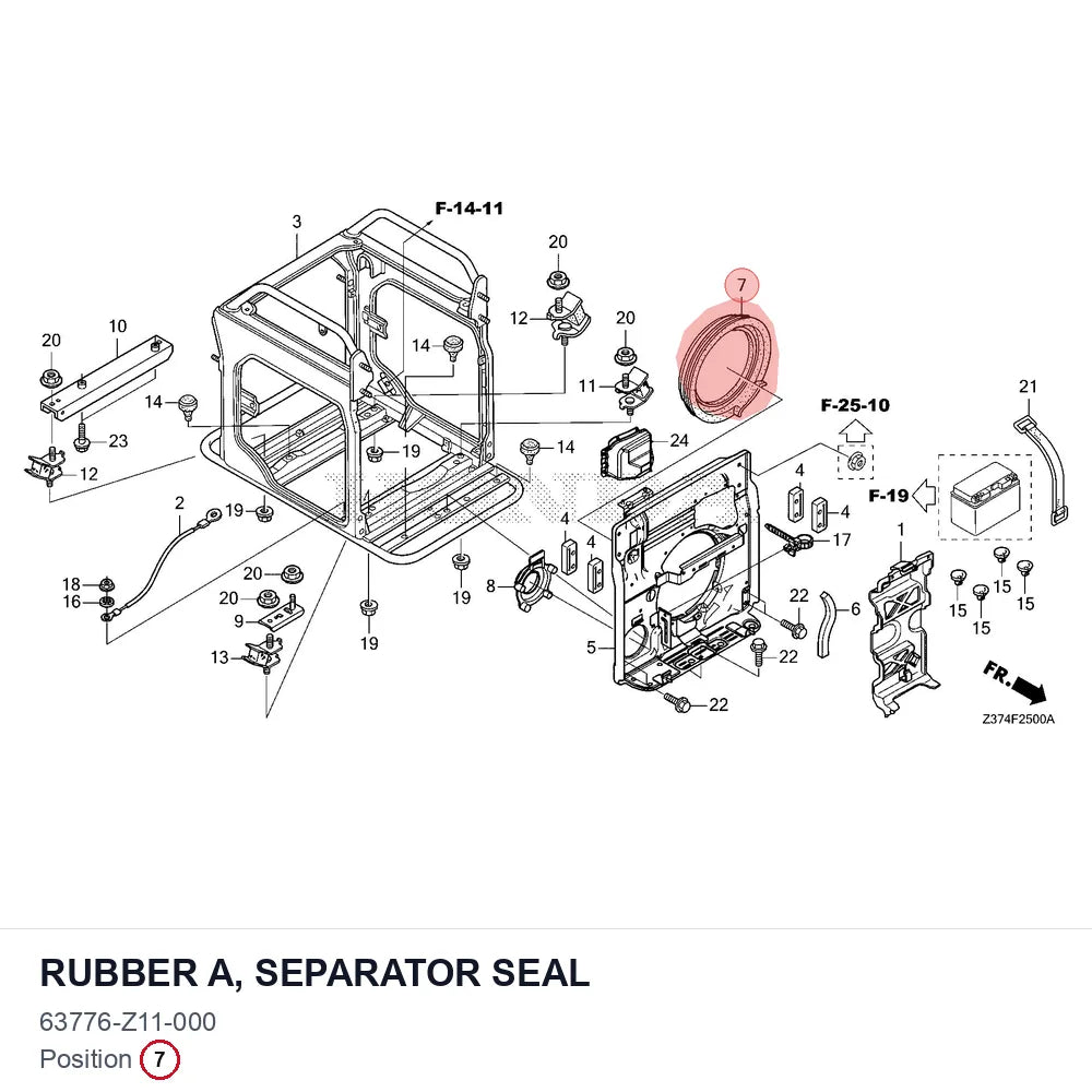 RUBBER A, SEPARATOR SEAL