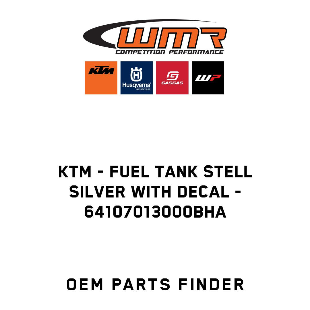 Fuel tank stell silver with decal