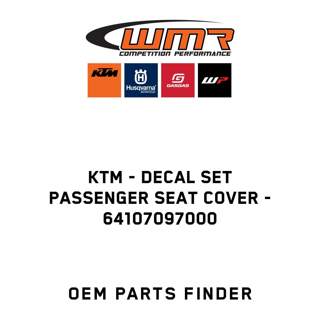 Decal set passenger seat cover