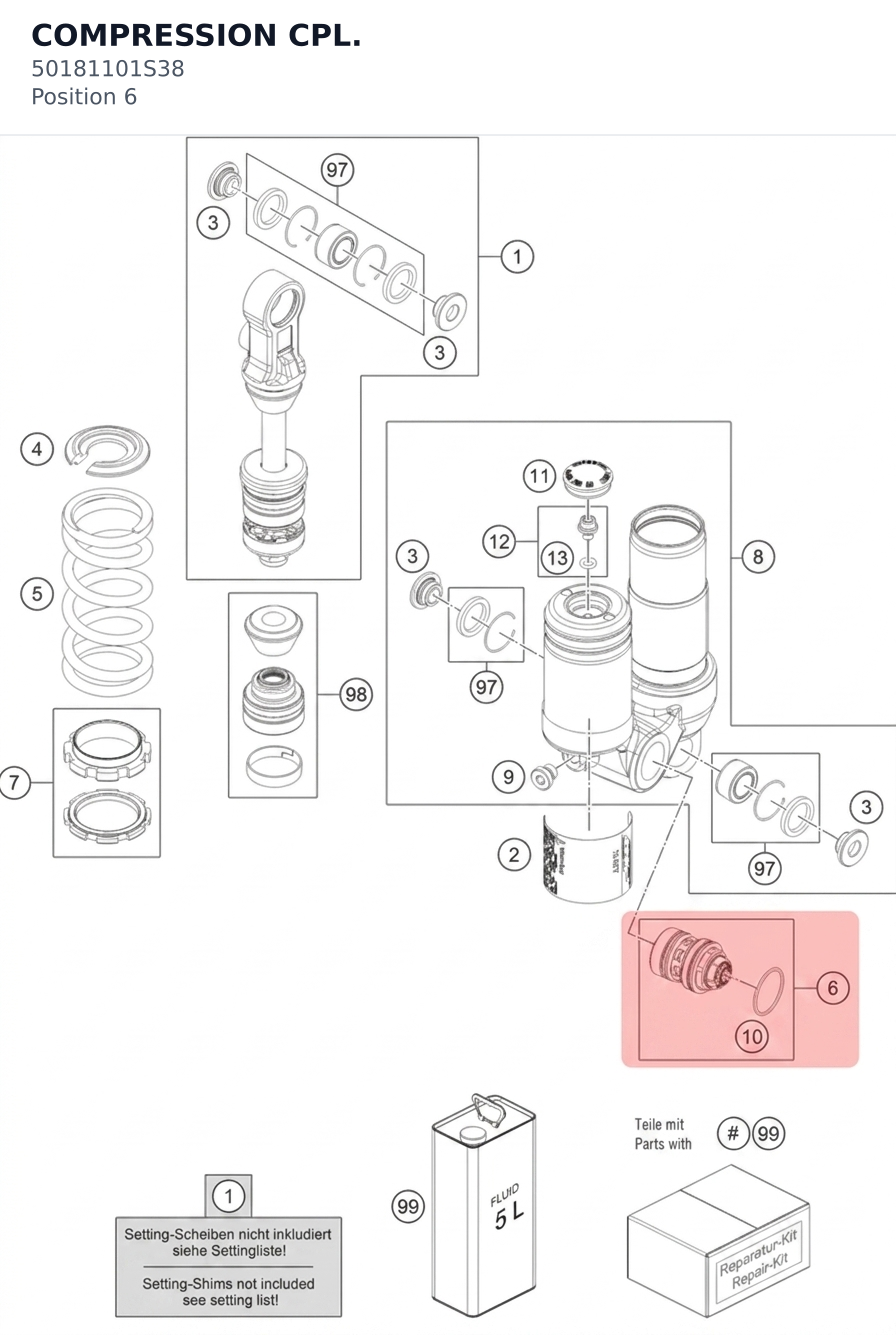 Diagram preview: COMPRESSION CPL. (50181101S38)