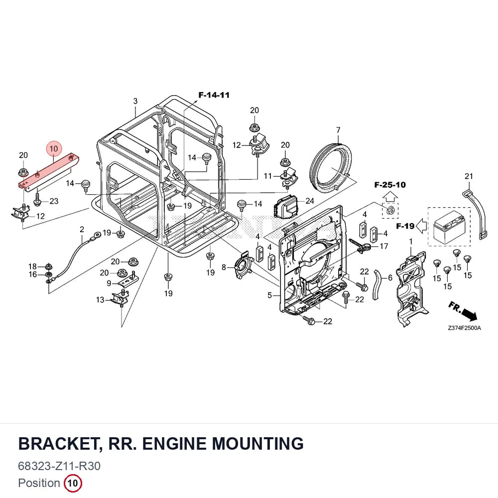 BRACKET, RR. ENGINE MOUNTING