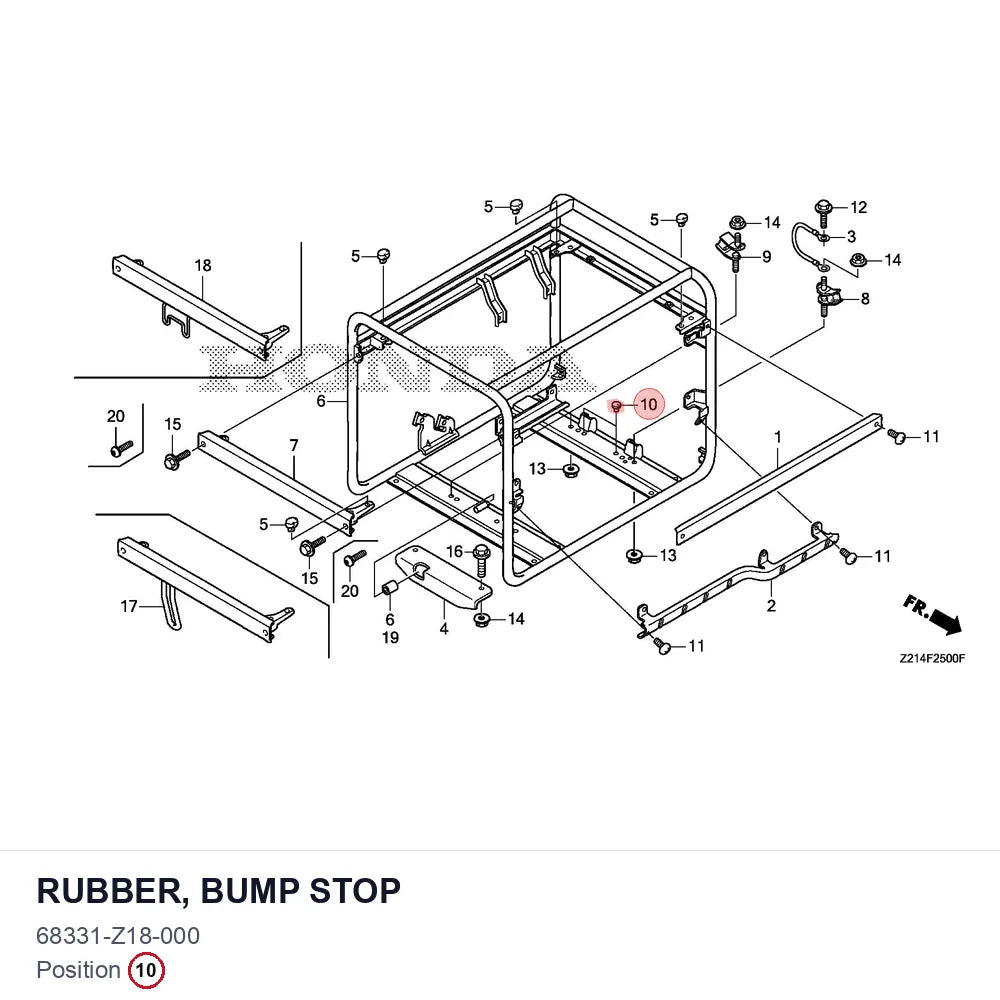RUBBER, BUMP STOP