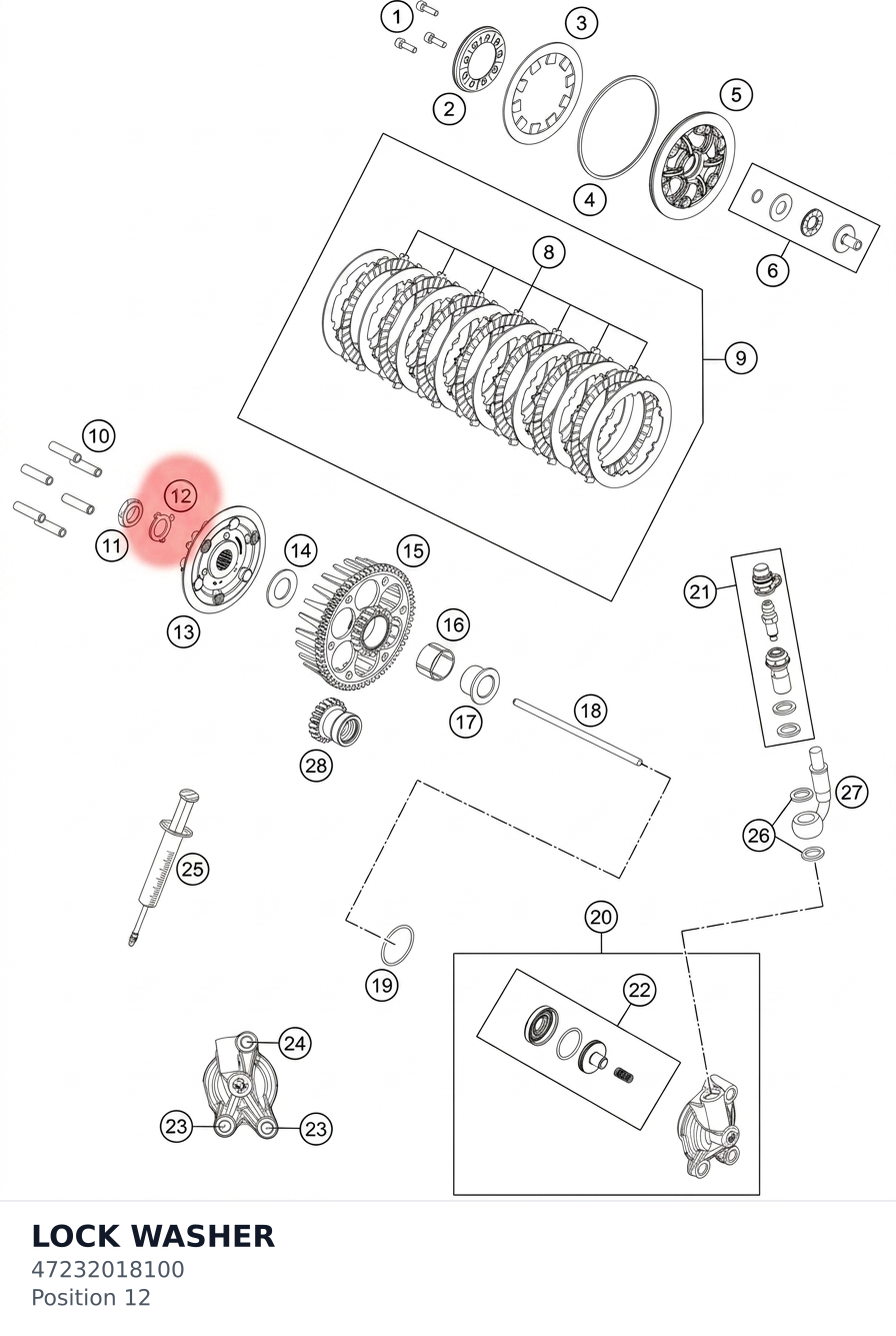 Diagram preview: LOCK WASHER (47232018100)