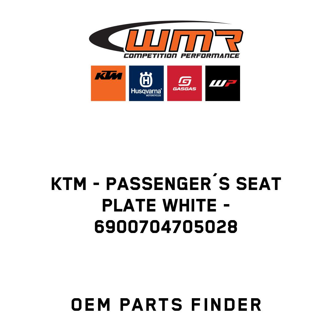 PASSENGER´S SEAT PLATE WHITE