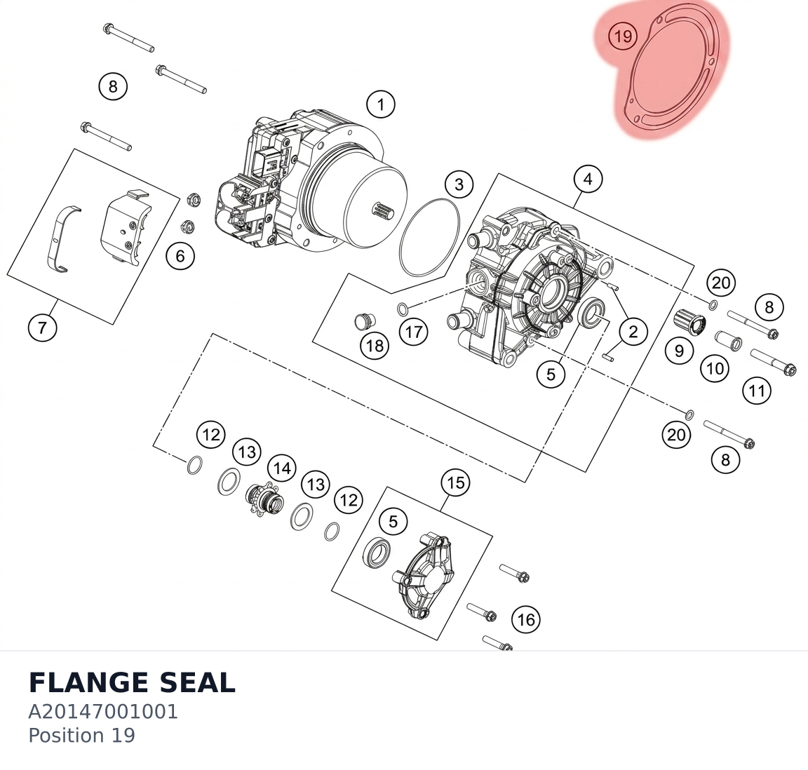 Diagram preview: FLANGE SEAL (A20147001001)