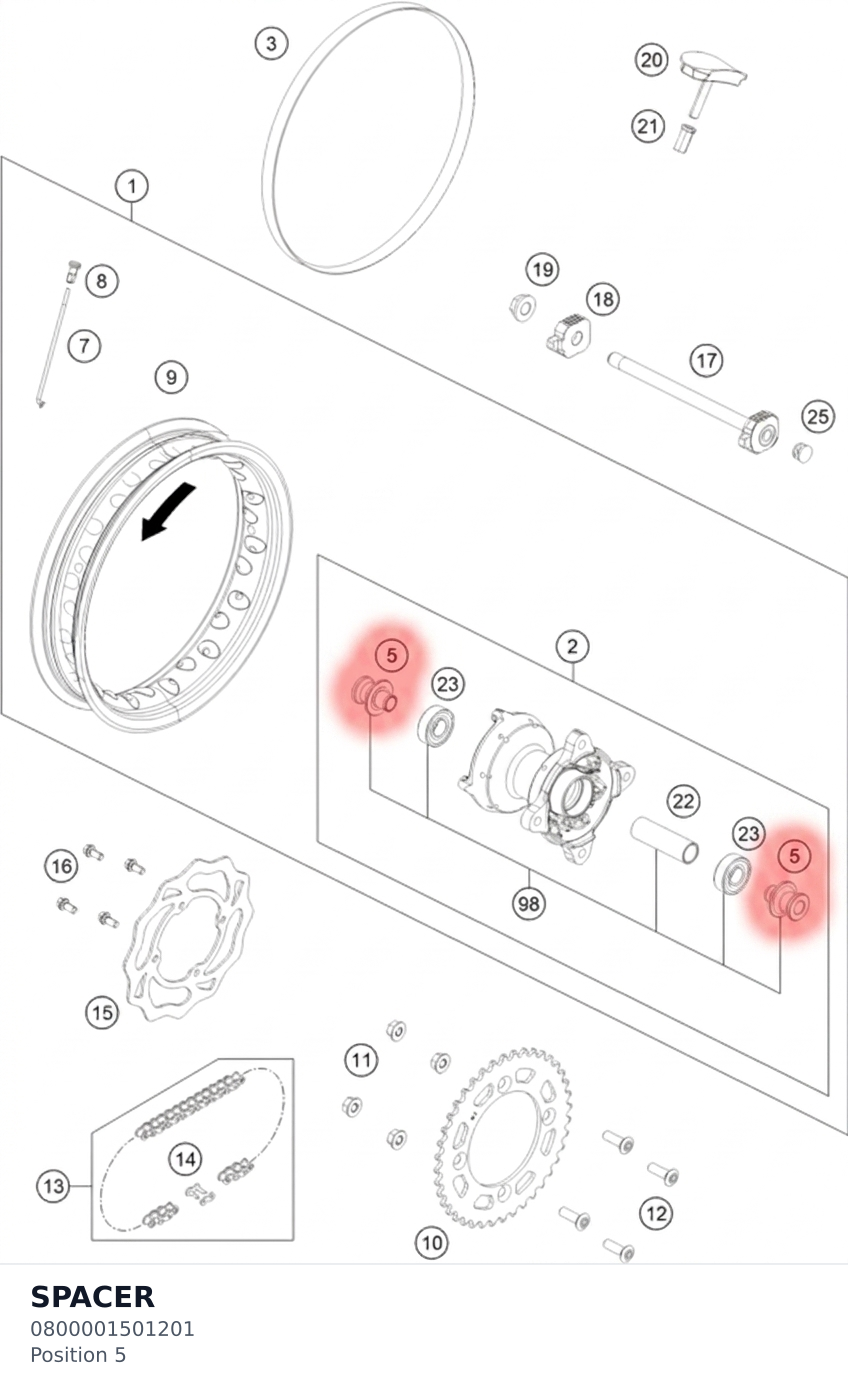 Diagram preview: SPACER (0800001501201)