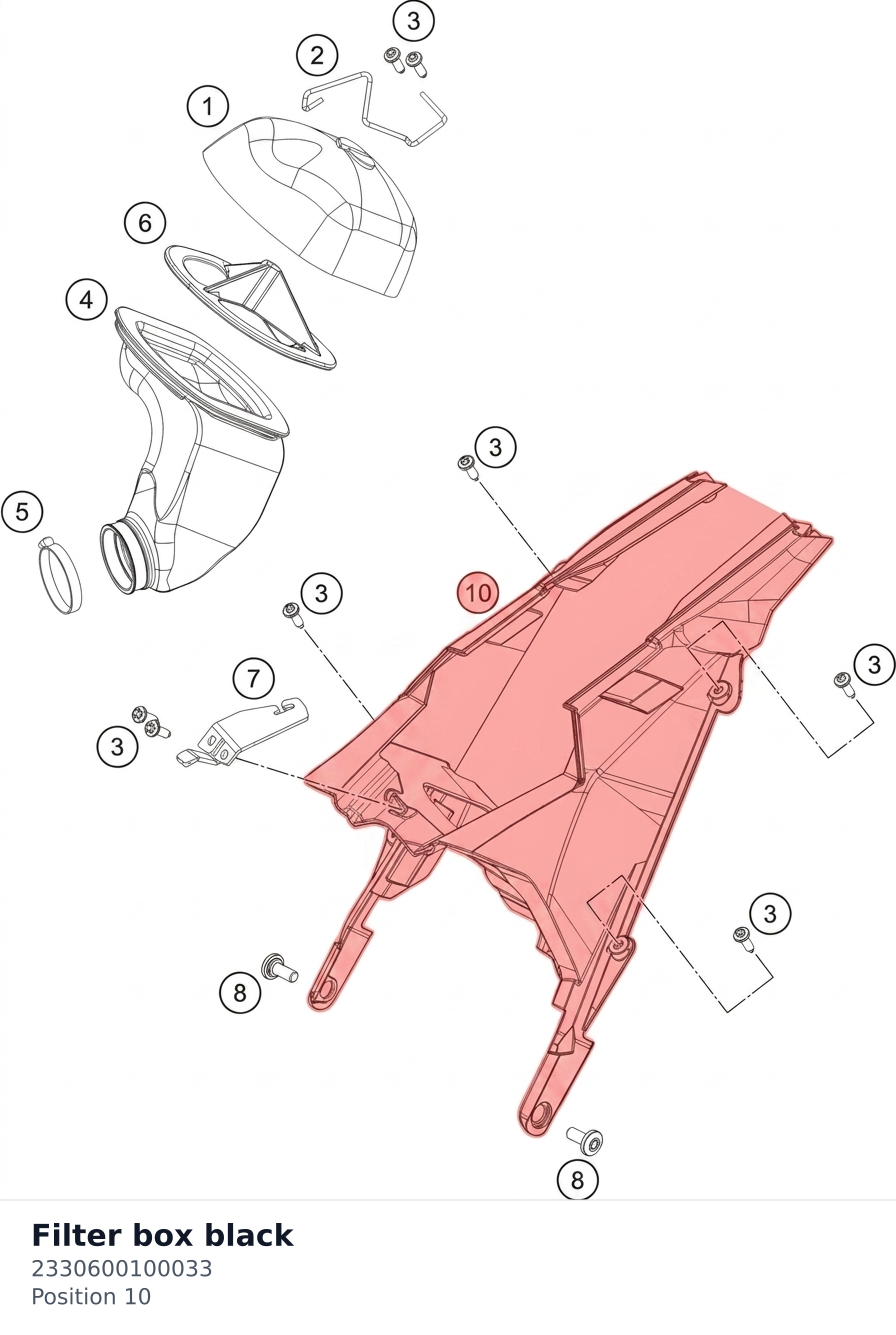 Diagram preview: Filter box black (2330600100033)
