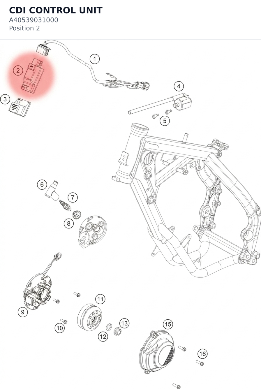 Diagram preview: CDI CONTROL UNIT (A40539031000)