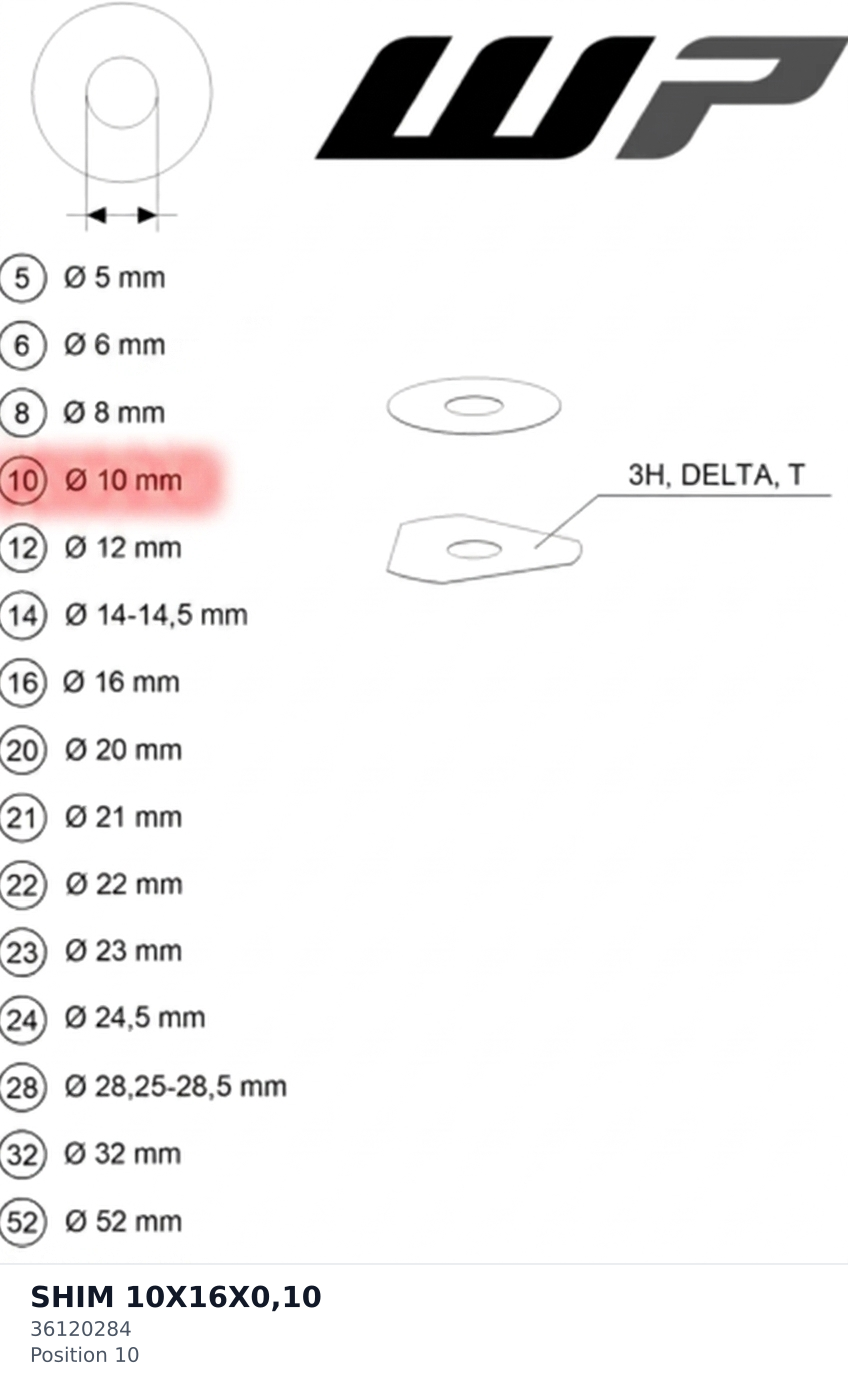 Diagram preview: SHIM 10X16X0,10 (36120284)