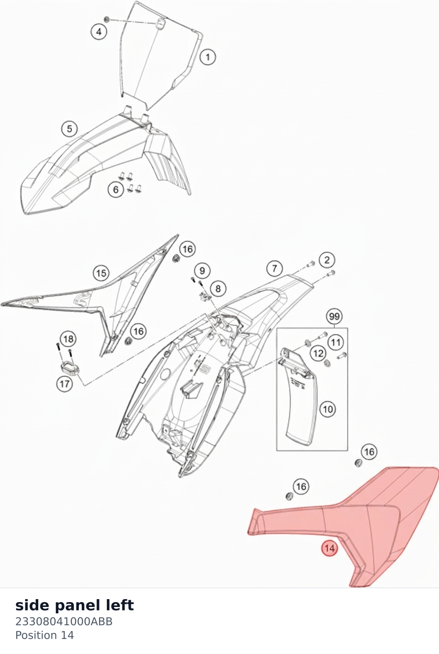 Diagram preview: side panel left (23308041000ABB)
