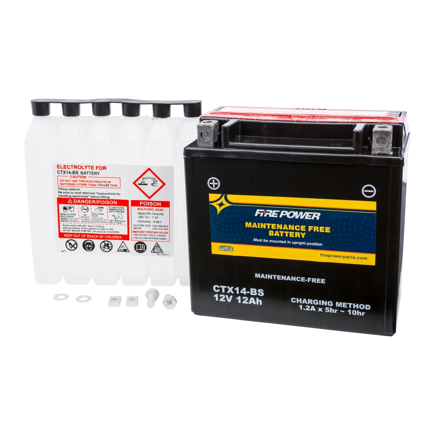 Fire Power Maintenance Free Sealed Battery CTX14-BS