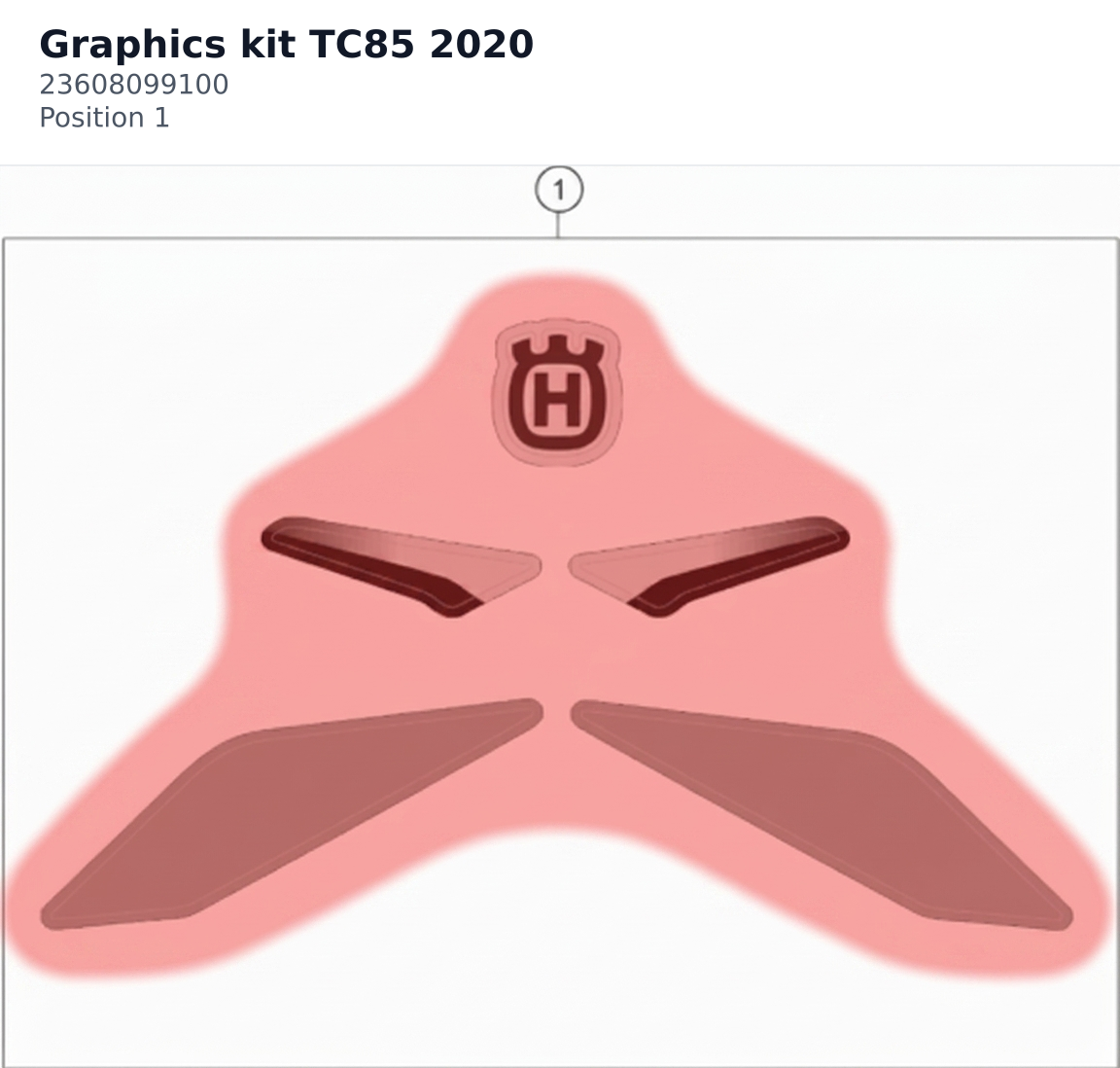 Diagram preview: Graphics kit TC85 2020 (23608099100)