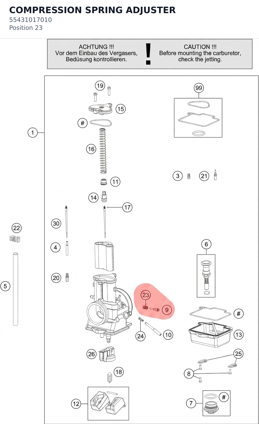 Diagram preview: COMPRESSION SPRING ADJUSTER (55431017010)