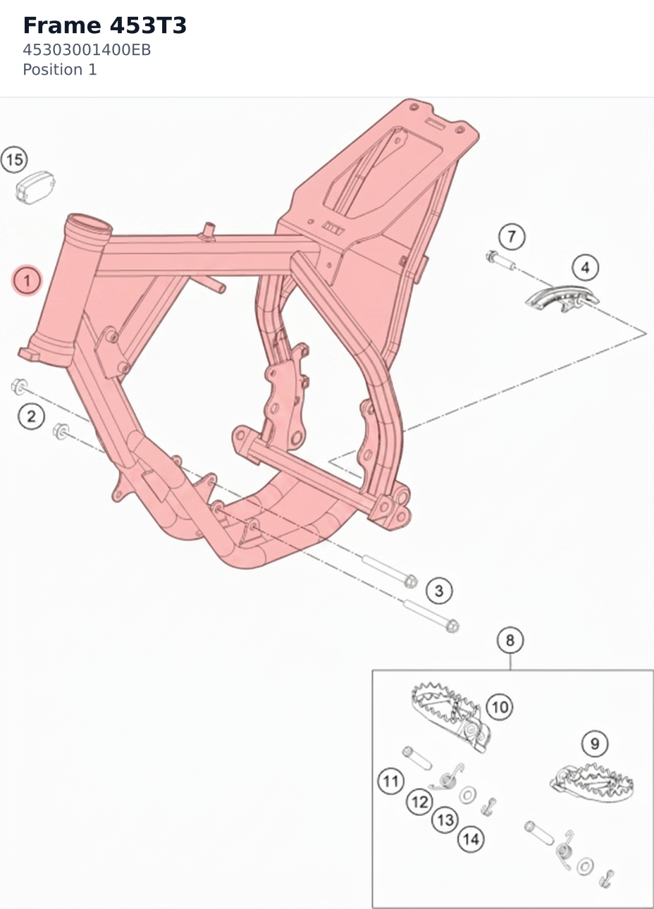 Diagram preview: Frame 453T3 (45303001400EB)