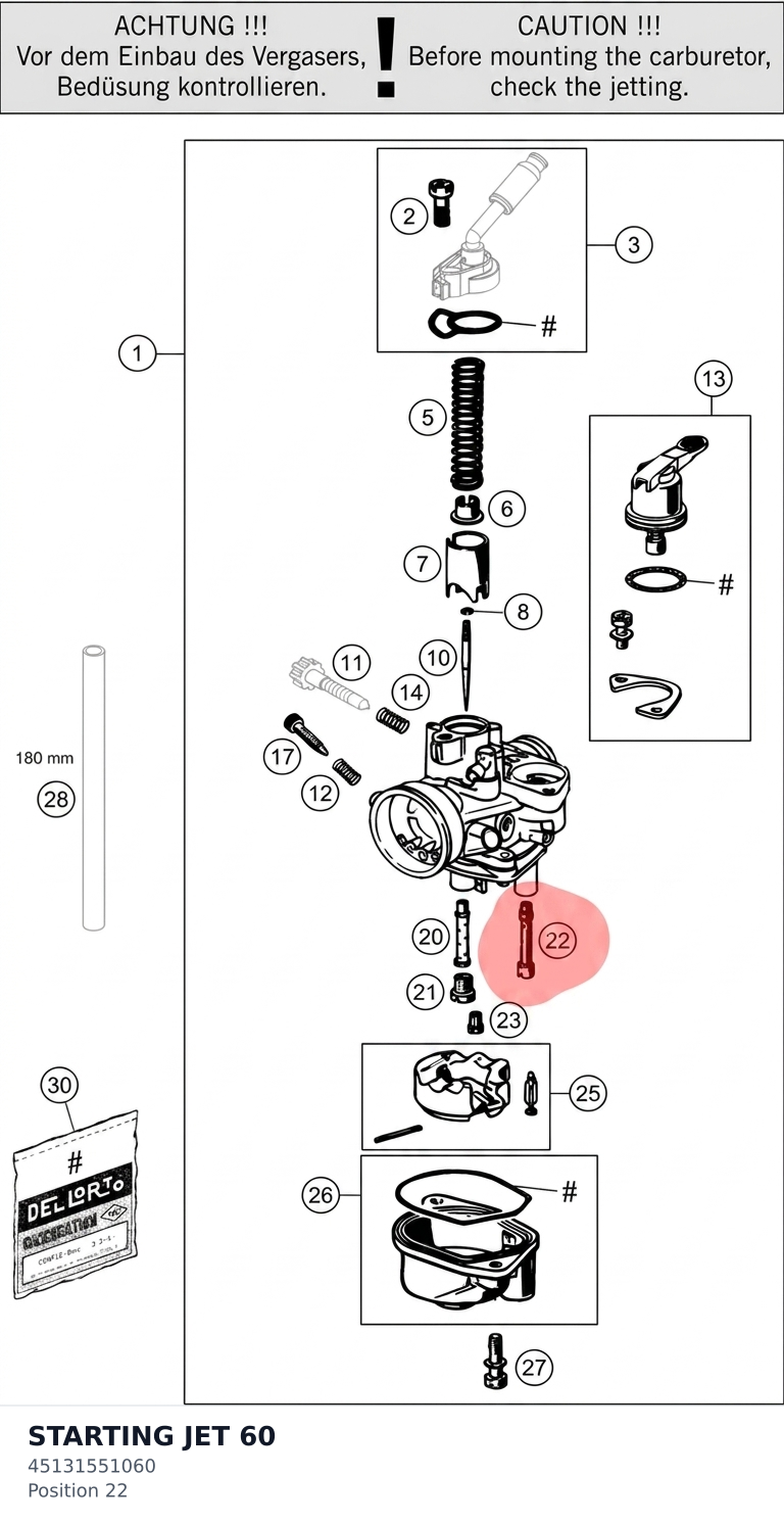 Diagram preview: STARTING JET 60 (45131551060)