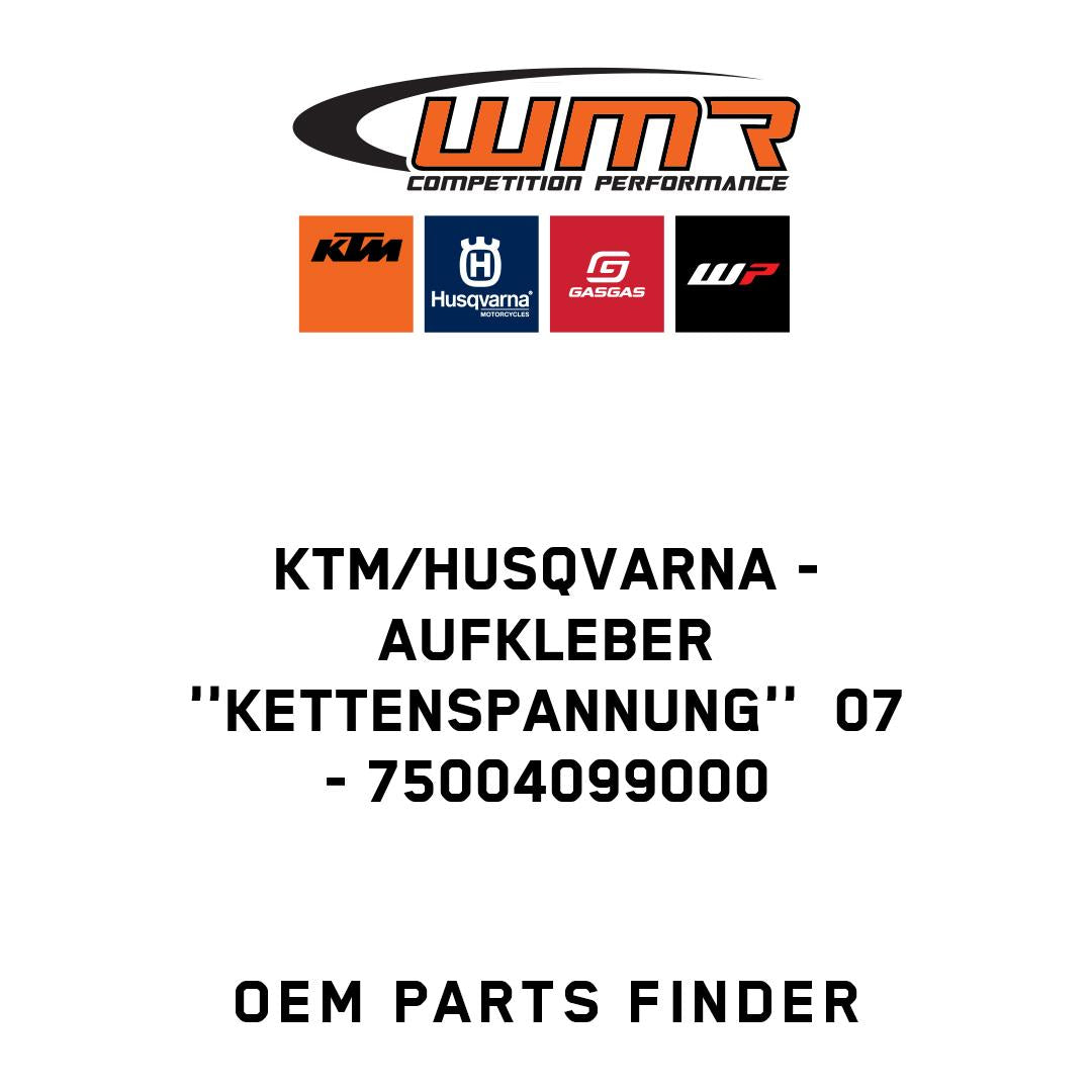 AUFKLEBER ''KETTENSPANNUNG'' 07