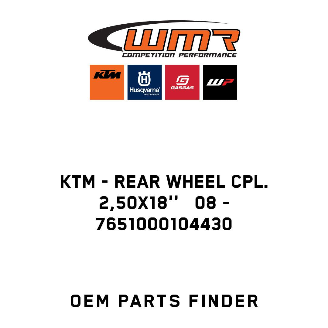 REAR WHEEL CPL. 2,50X18'' 08