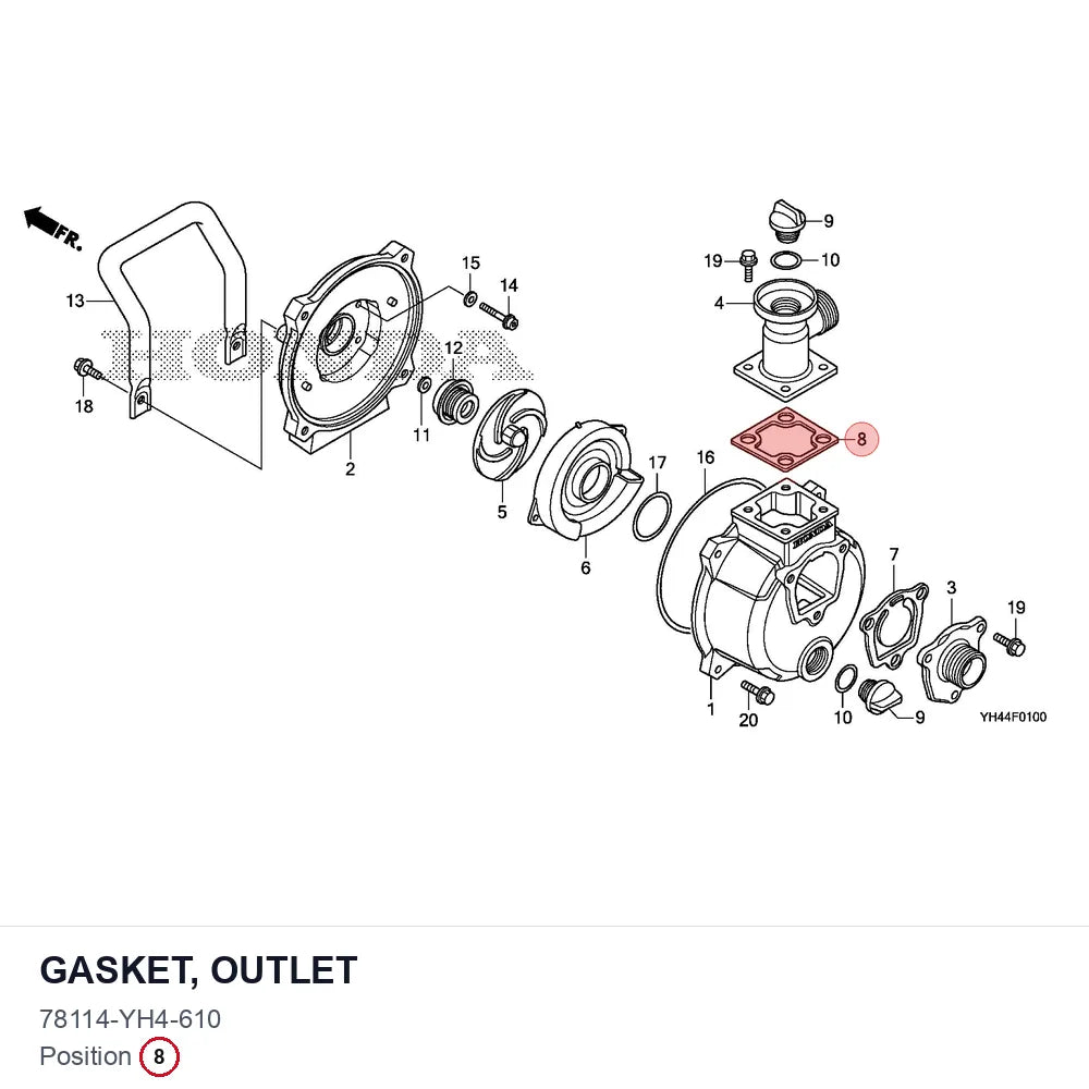 GASKET, OUTLET