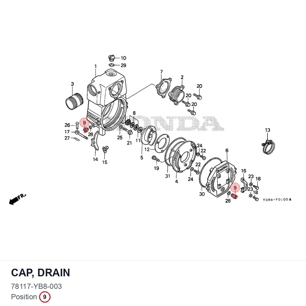 CAP, DRAIN
