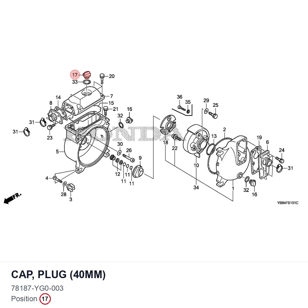 CAP, PLUG (40MM)