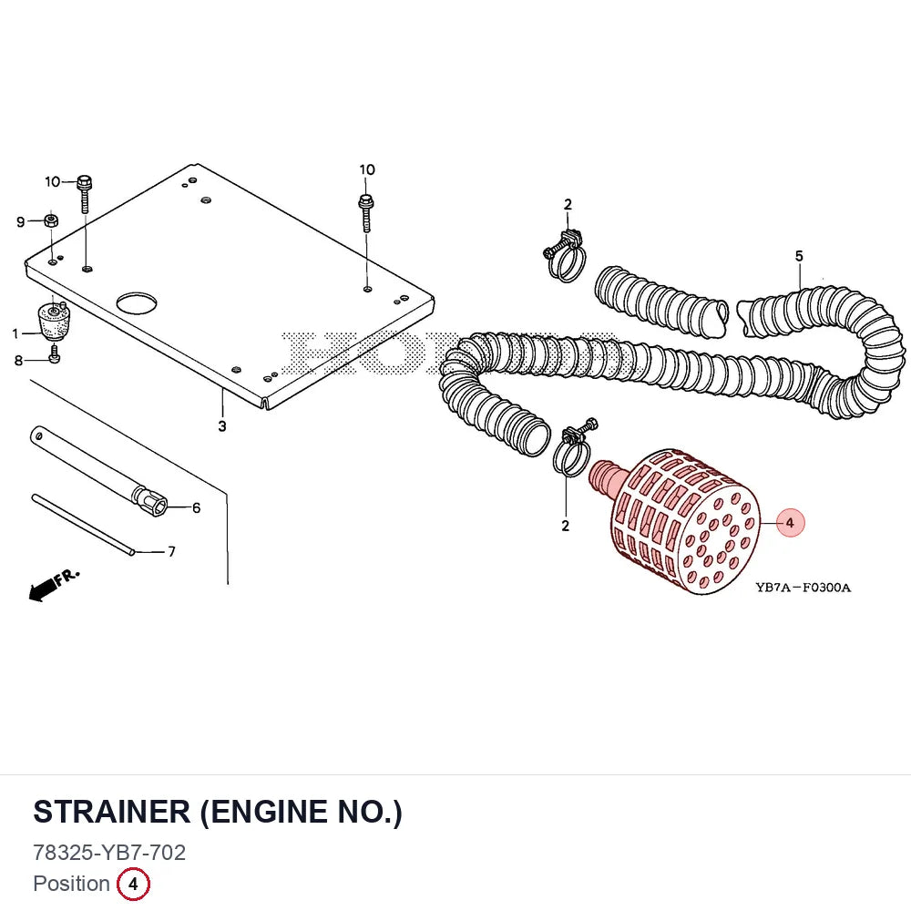 STRAINER (ENGINE NO.)