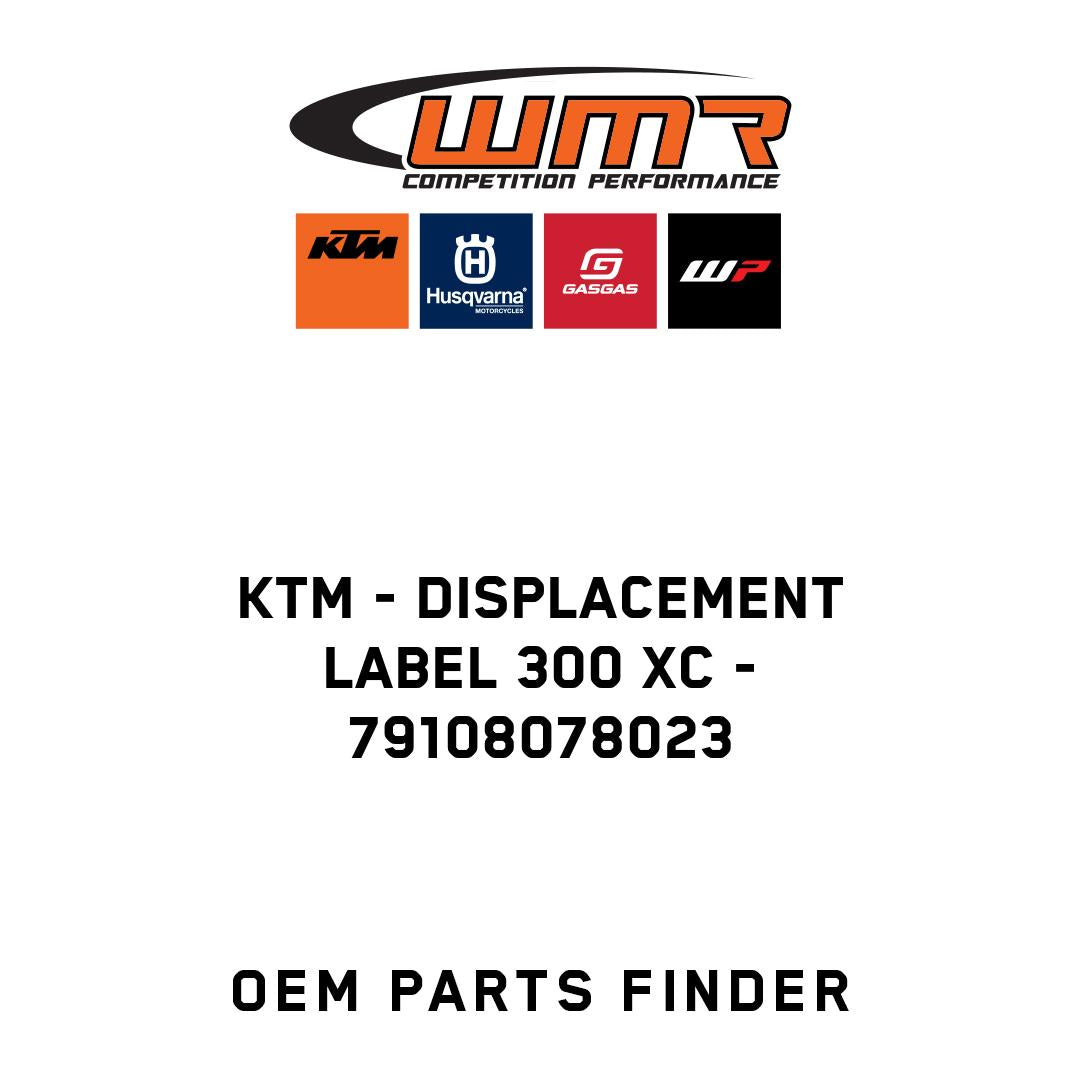 Displacement label 300 XC