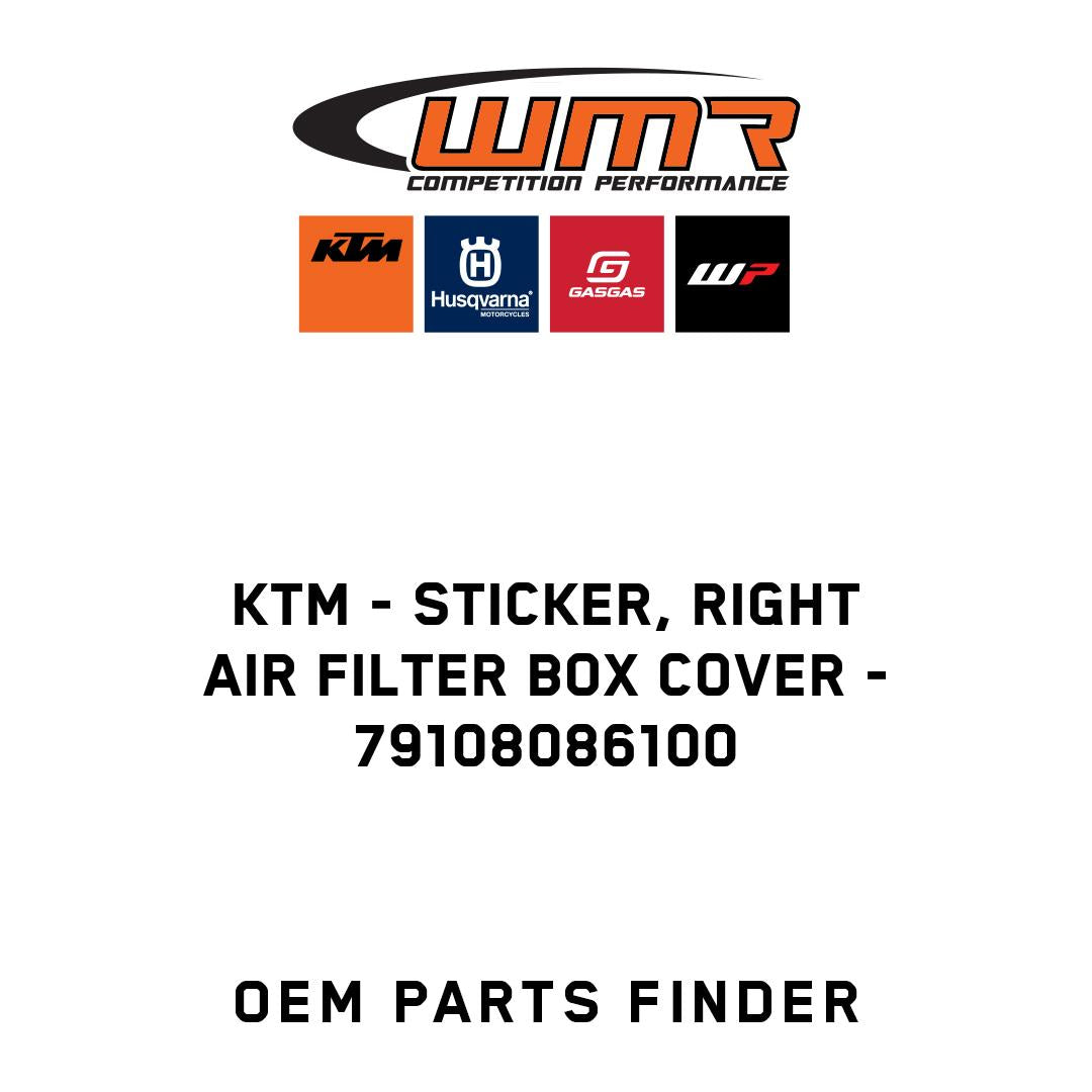 Sticker, right air filter box cover