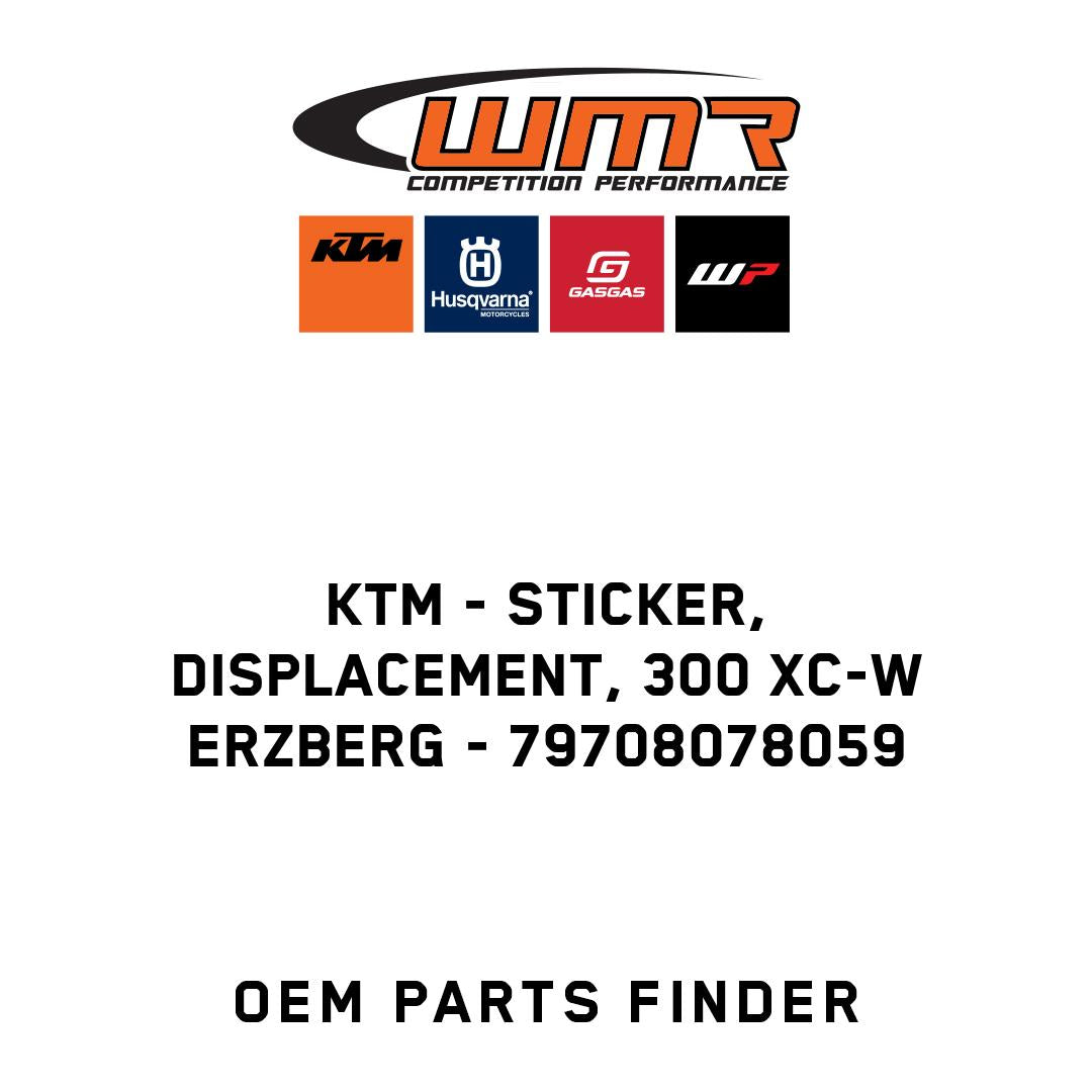 Sticker, displacement, 300 XC-W Erzberg