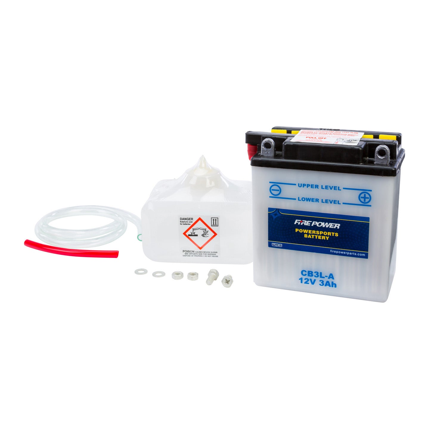 Fire Power 12V Heavy Duty Battery with Acid Pack CB3L-A