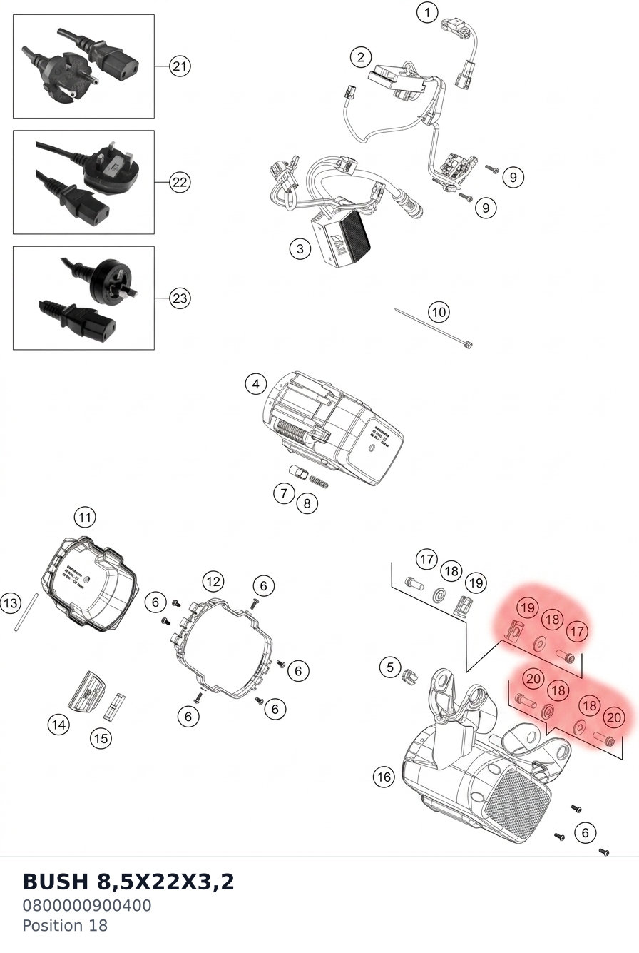 Diagram preview: BUSH 8,5X22X3,2 (0800000900400)