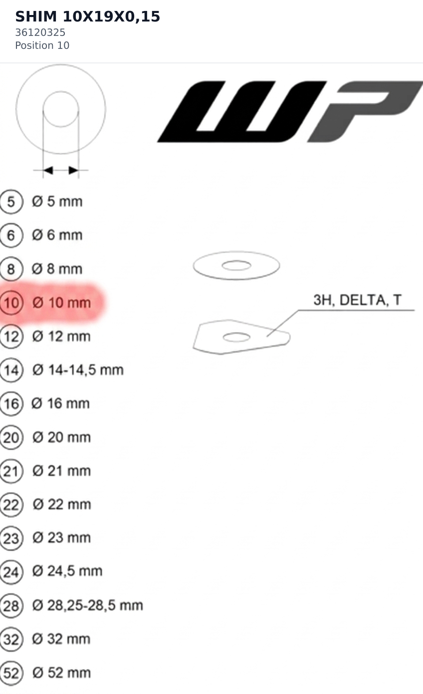 Diagram preview: SHIM 10X19X0,15 (36120325)