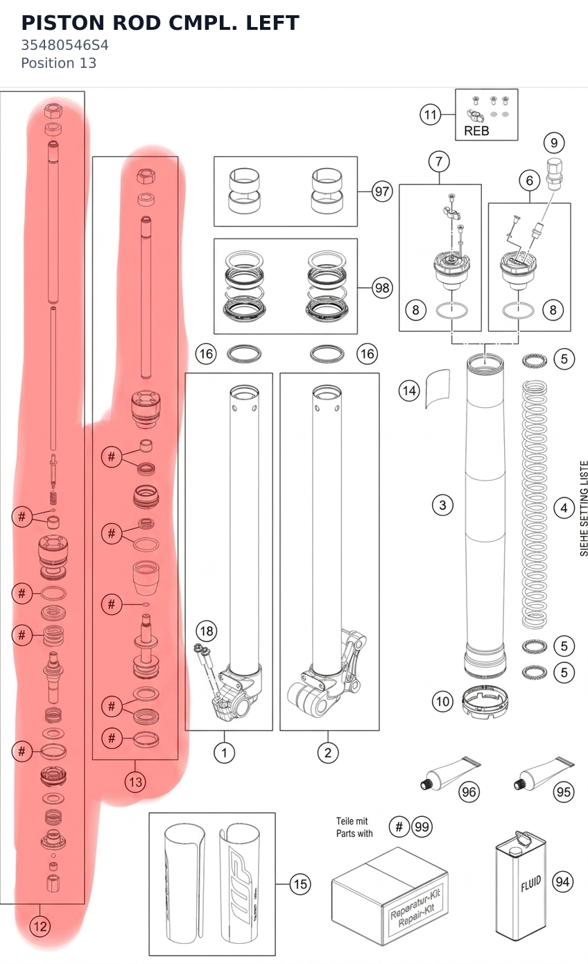 Diagram preview: PISTON ROD CMPL. LEFT (35480546S4)