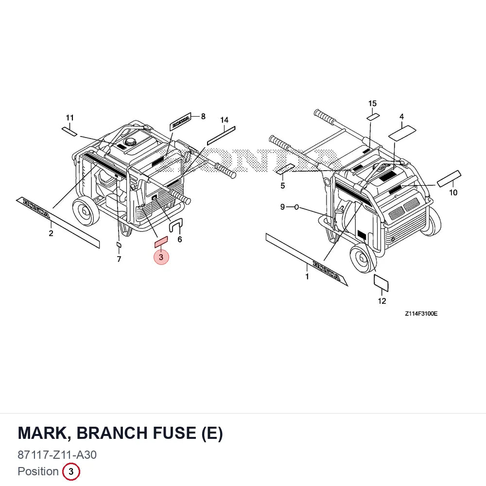 MARK, BRANCH FUSE (E)