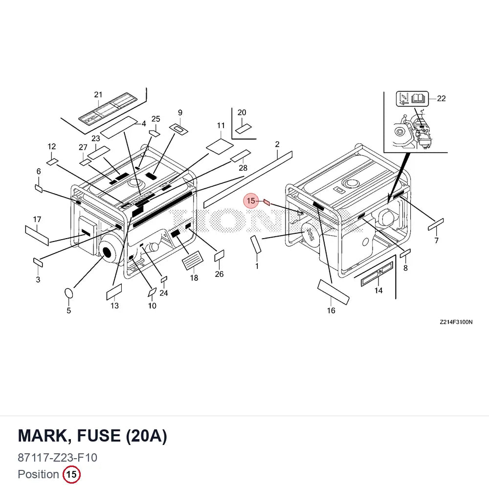 MARK, FUSE (20A)