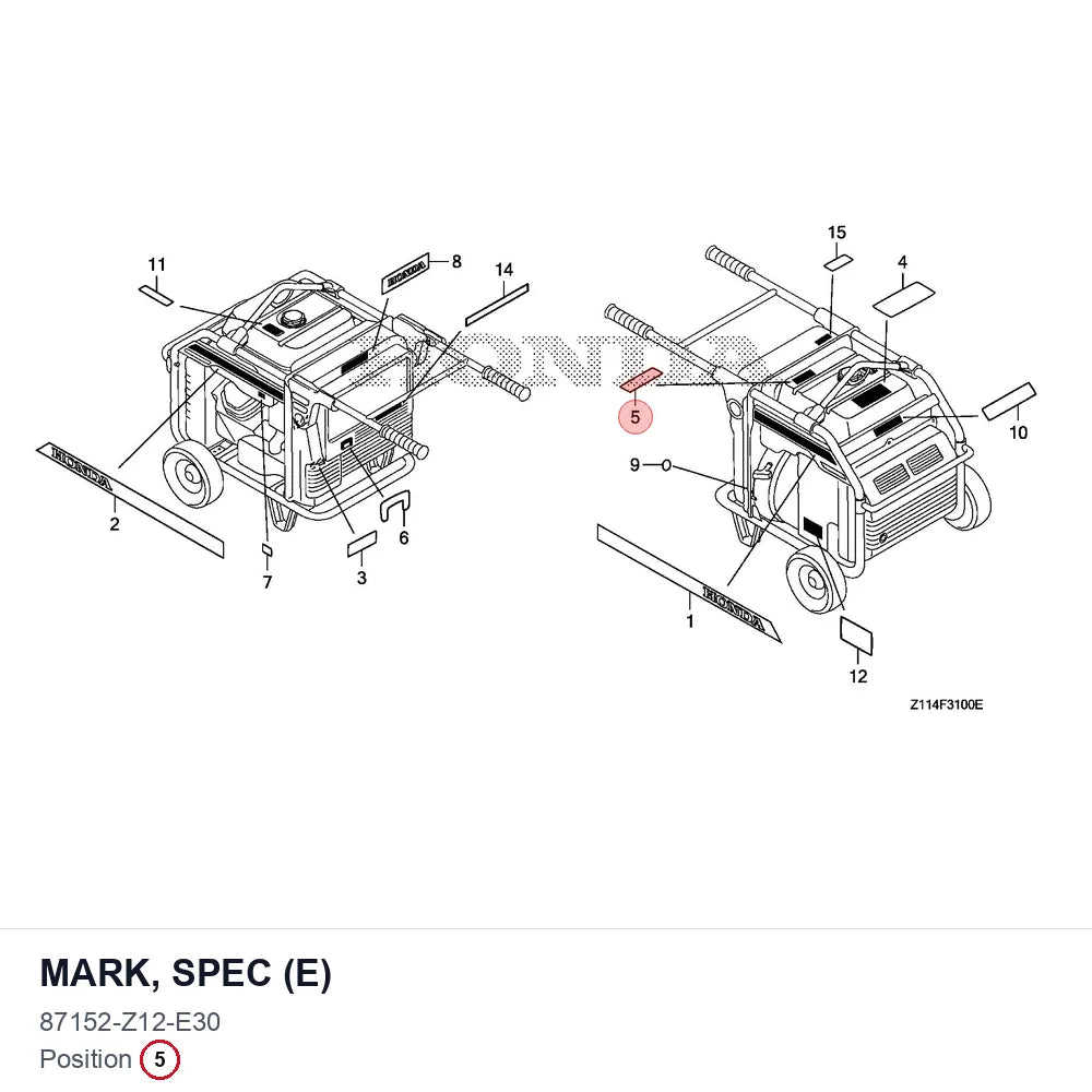 MARK, SPEC (E)