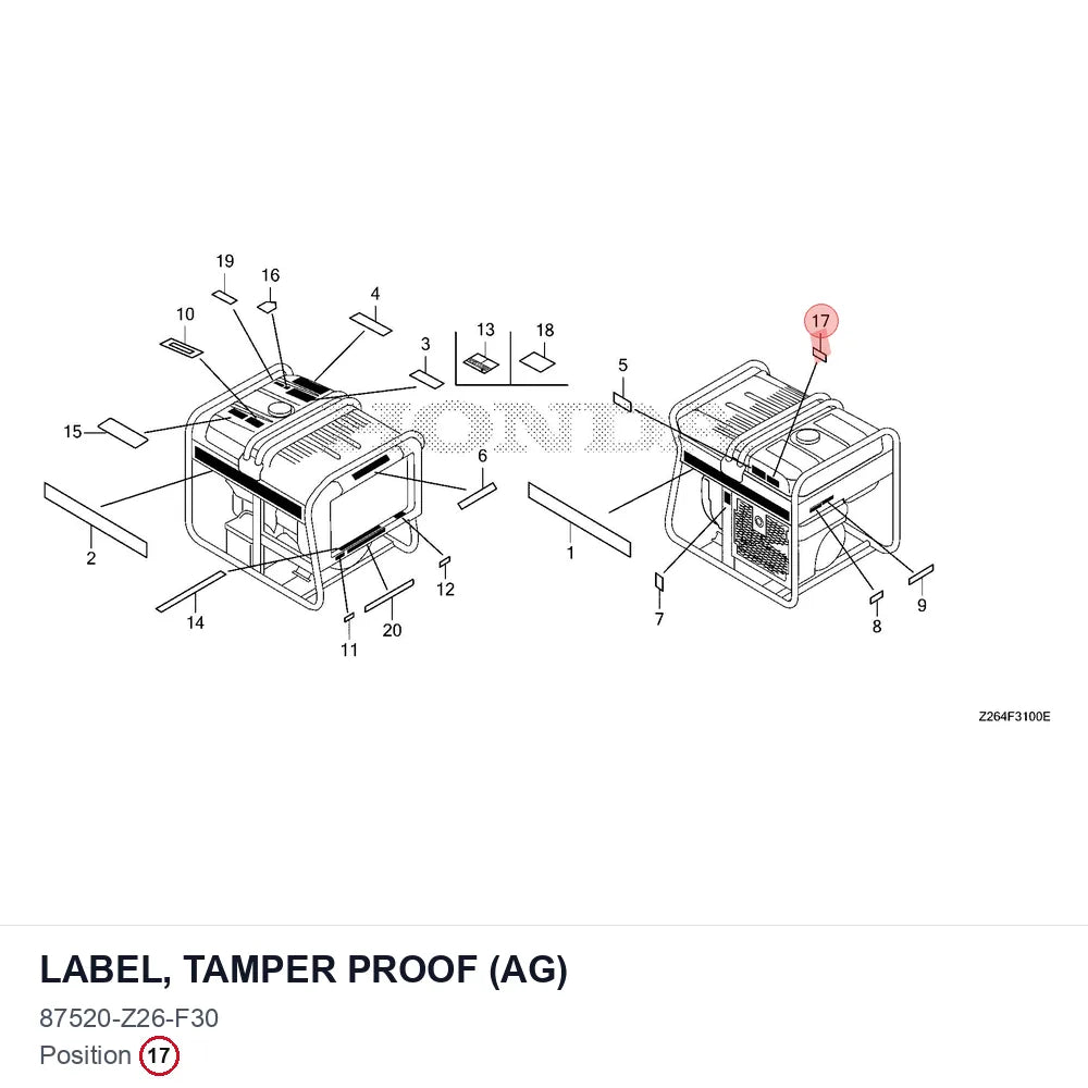 LABEL, TAMPER PROOF (AG)