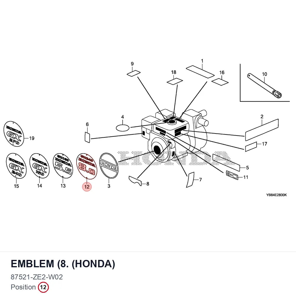 EMBLEM (8. (HONDA)