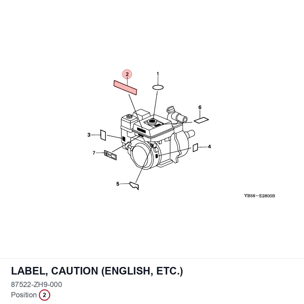 LABEL, CAUTION (ENGLISH, ETC.)